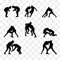 摔跤運(yùn)動(dòng)剪影圖片-摔跤運(yùn)動(dòng)剪影