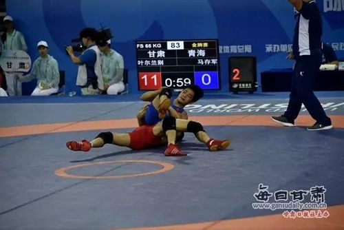 隴將葉爾蘭別克 卡泰勇奪全運(yùn)會(huì)男子自由式摔跤65公斤級(jí)冠軍 圖