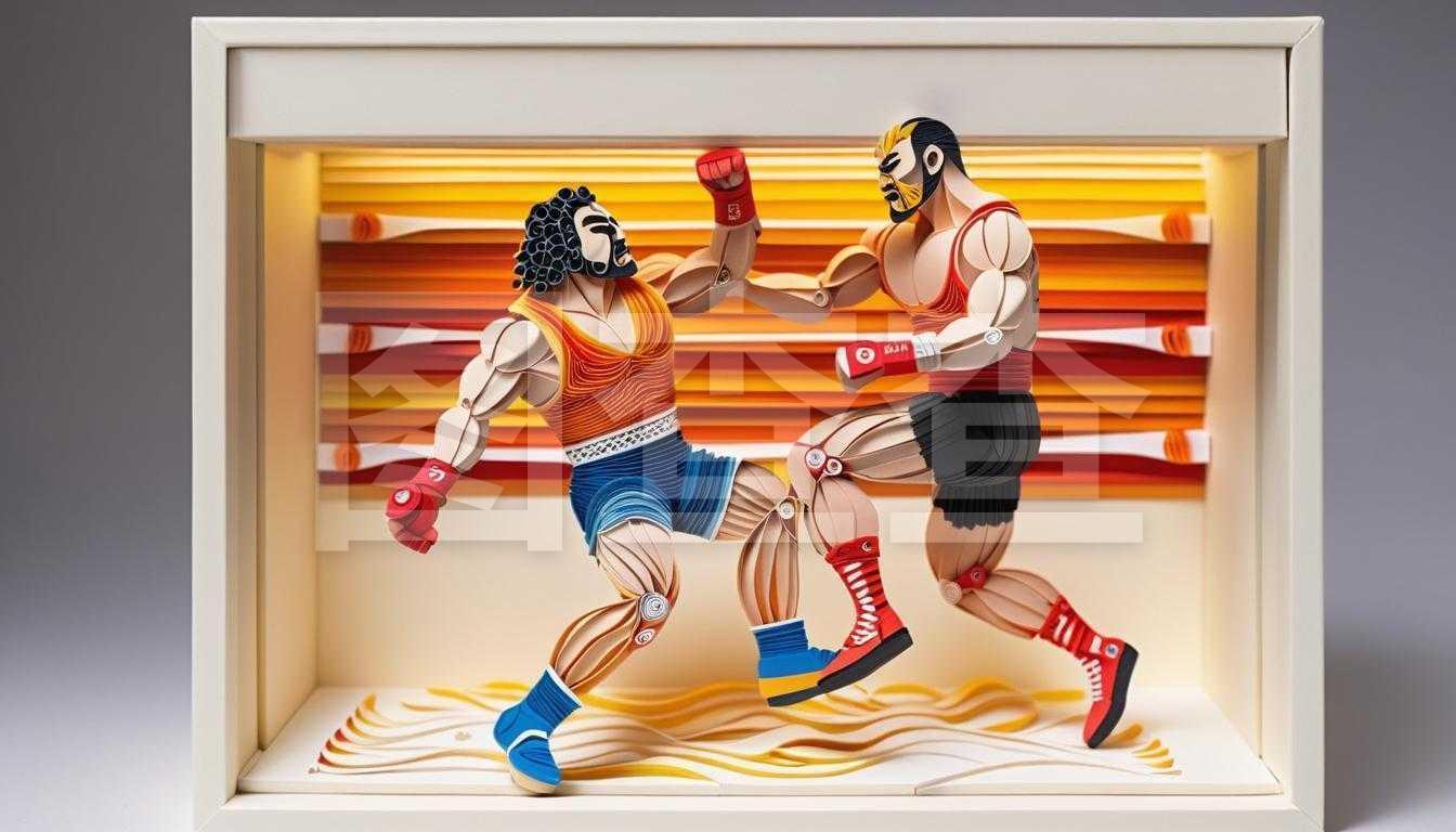 摔角手躍擊瞬間