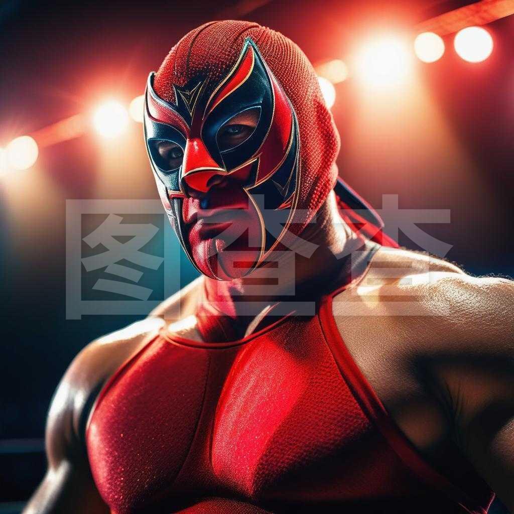 8K紅面具摔跤手特寫