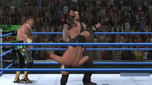 經典摔角聯盟 背心男不一樣的動作秀,這動畫模擬的太像了